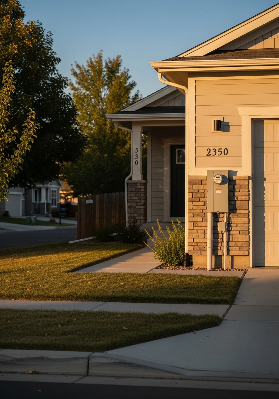 Aurora home exterior showing quality construction and well-maintained property details.